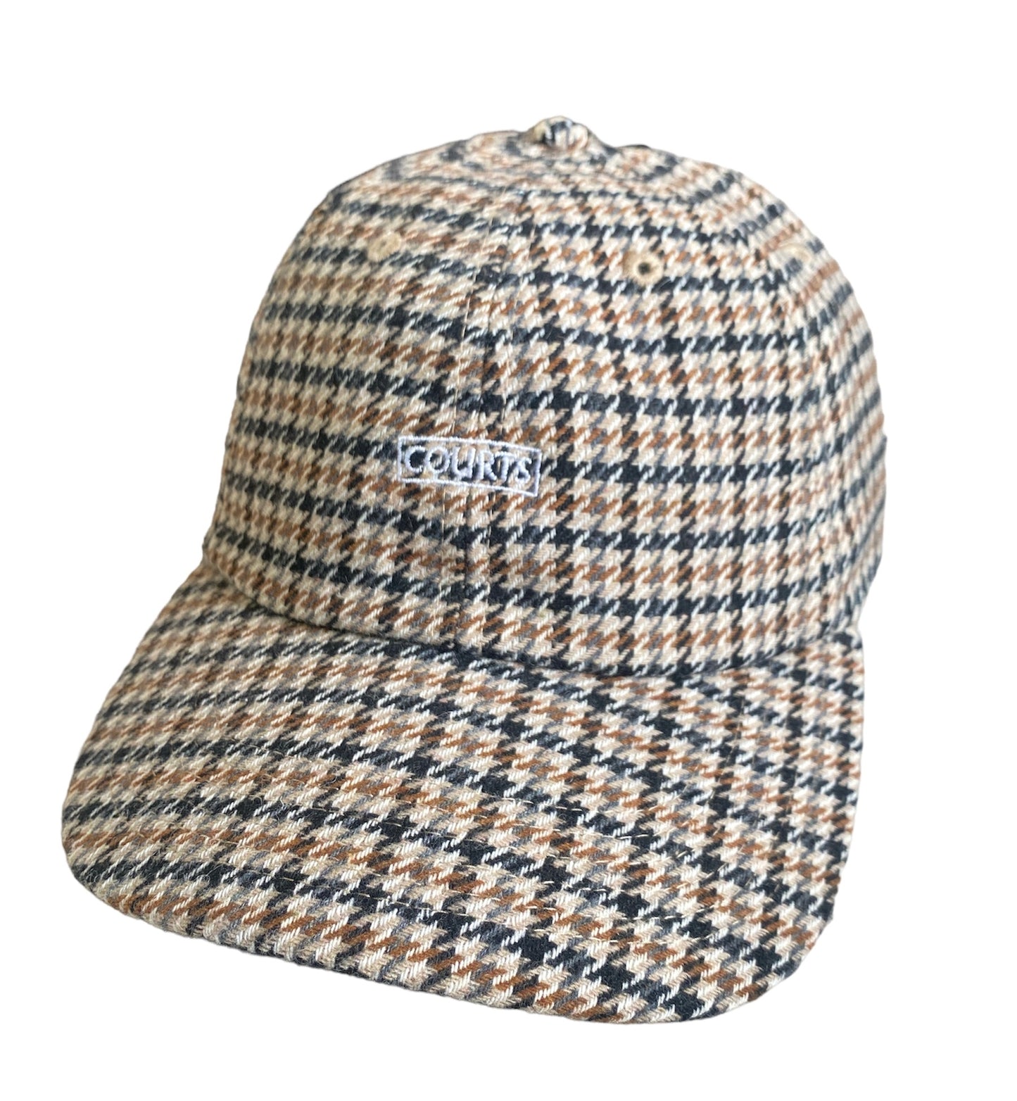 COURTS 6 Panel Cap Woven Checkered brown